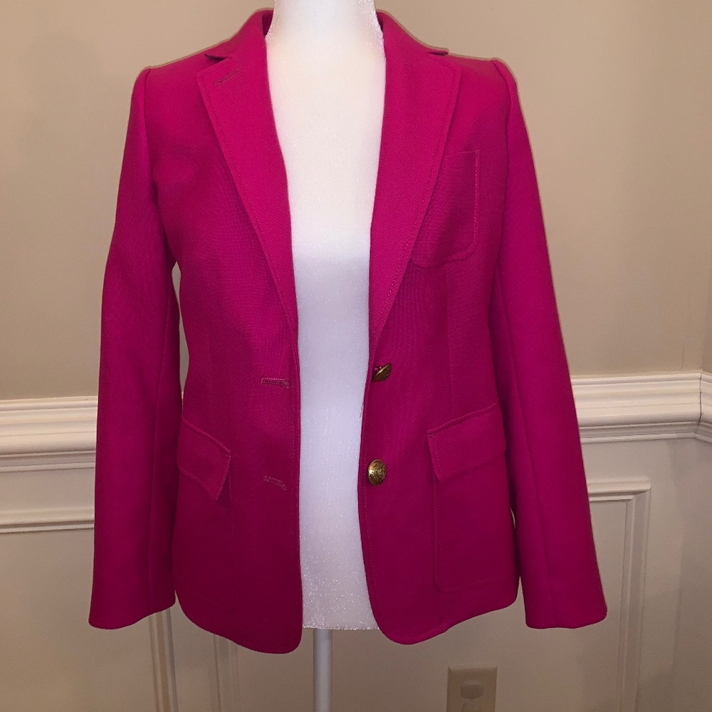 J Crew Fuchsia Rhodes Blazer